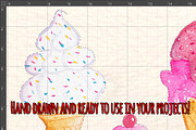 37 Icecreams Summer Watercolor Art, an Illustration by Violet LeBeaux (Thumbnail 3 of 3)