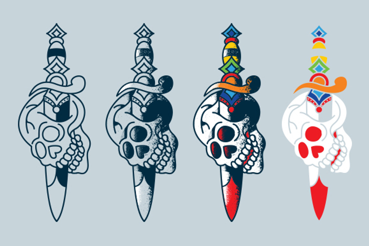 6 Dagger Tattoos, an Illustration by PaperBat (Photo 5 of 5)