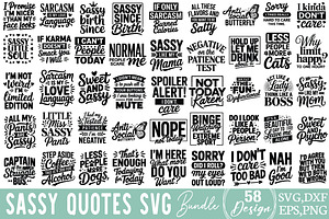 Sassy Quotes SVG Bundle, an Object Graphic by DollarSmart