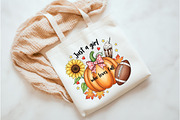 Just a Girl Who Loves Fall Png, an Illustration by Watercolor design (Thumbnail 3 of 3)