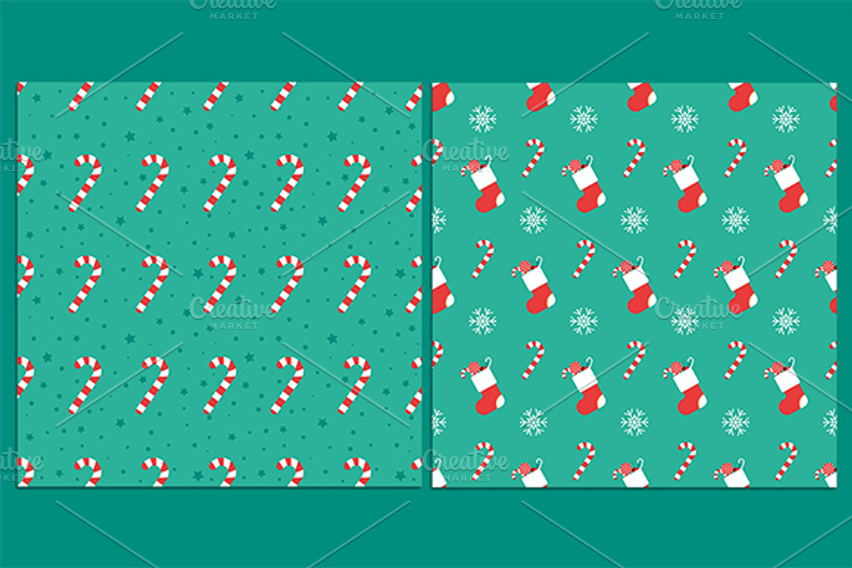 Christmas Seamless Pattern Set, a Pattern Graphic by Stockaholic (Photo 2 of 6)