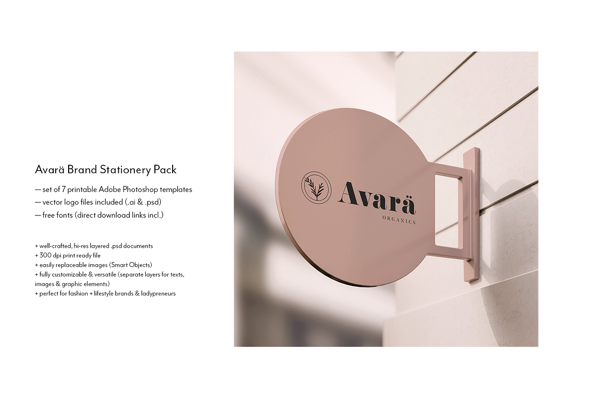 Brand Stationery Pack • Avarä, a Stationery Template by Nonola (Photo 2 of 9)