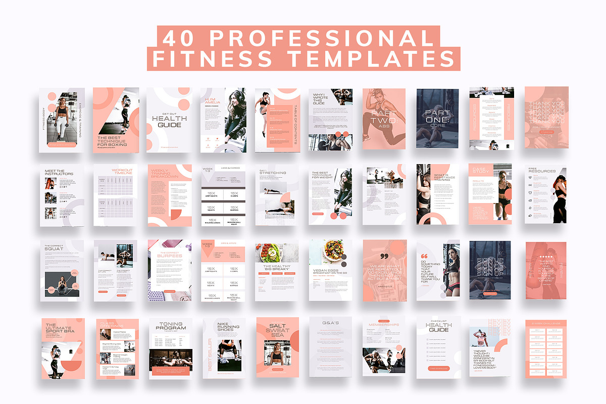 Fitness eBook Canva Template, a Magazine Template by Cultive Creative (Photo 5 of 9)