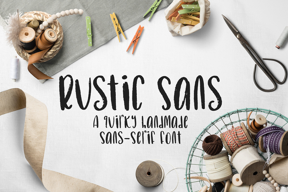 Rustic Sans, a Sans Serif Font by Nicole Dawn Design (Photo 1 of 8)