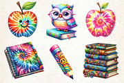 Groovy School Sublimation Clipart, an Illustration by Dream Creation (Thumbnail 2 of 5)