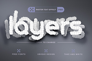 Layers Paper - Editable Text Effect