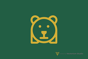 Bear Minimalist Icon Logo, a Branding & Logo Template by Vectorium Studio