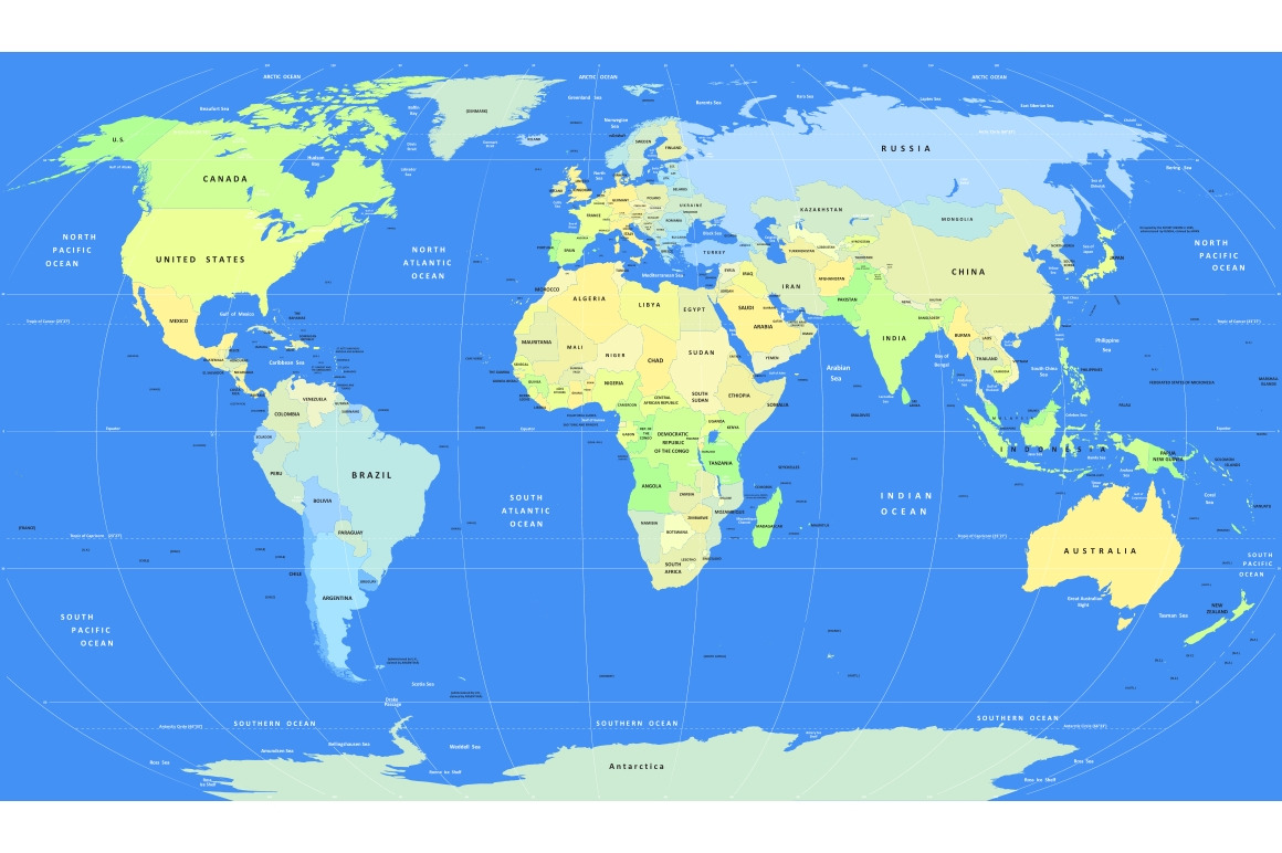 Vector World Map, a Graphic by ilynx