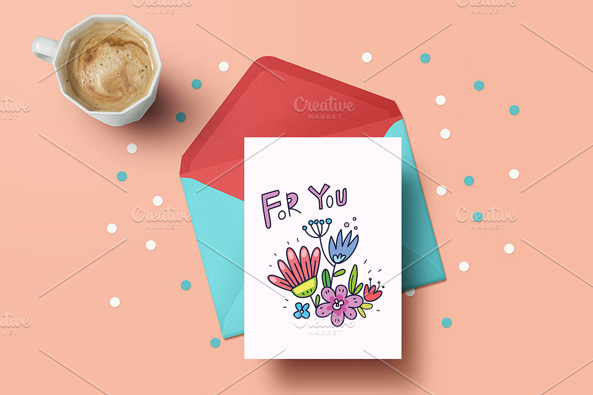 Spring and Flowers vector stickers, an Illustration by Zooza Art (Photo 5 of 6)