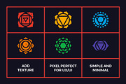 Chakra Symbols Vector Set, an Outline Icon by Abstracto-Create (Thumbnail 3 of 9)
