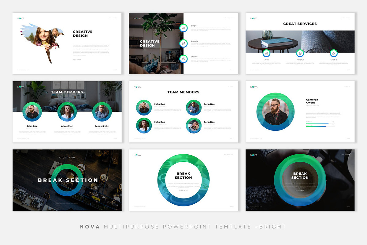 NOVA - Creative PowerPoint Template, a Presentation Template by PPTMORE