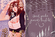Secret garden procreate stamp brush, a Brush Add-On by Meisanmui (Thumbnail 1 of 8)