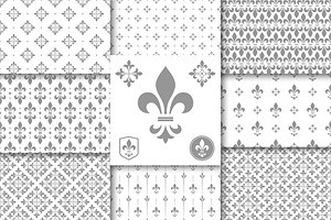 Geometric set of floral patterns, a Pattern Graphic by RODINA