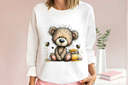 Whimsical Bear and Bees Clipart, a Seasonal Illustration by Canvas Craft (Thumbnail 6 of 10)