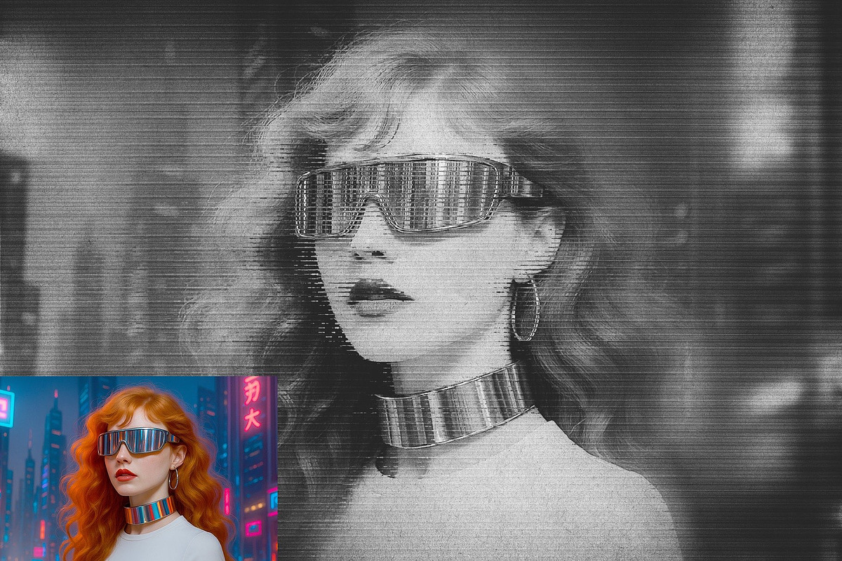 Scanner Glitch Photo Effect Template, a Layer Style Add-On by DesignerCandies (Photo 5 of 7)