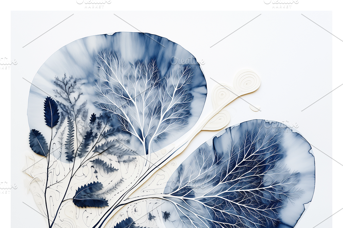 Deca Co - Blue Ink Botanical Shapes, a Texture Illustration by milatovar (Photo 24 of 25)
