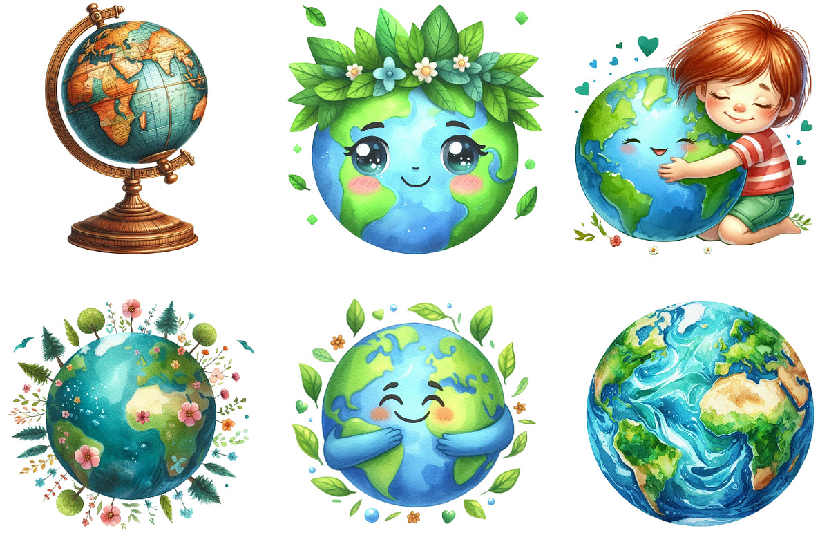Earth Clipart PNG Free, an Illustration by DreamArtGraphic (Photo 4 of 6)