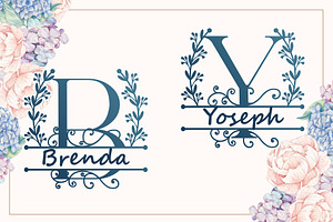 Monogram Handdrawn Vine