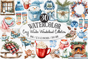 Cozy Winter Wonderland Collection, an Illustration by Designking