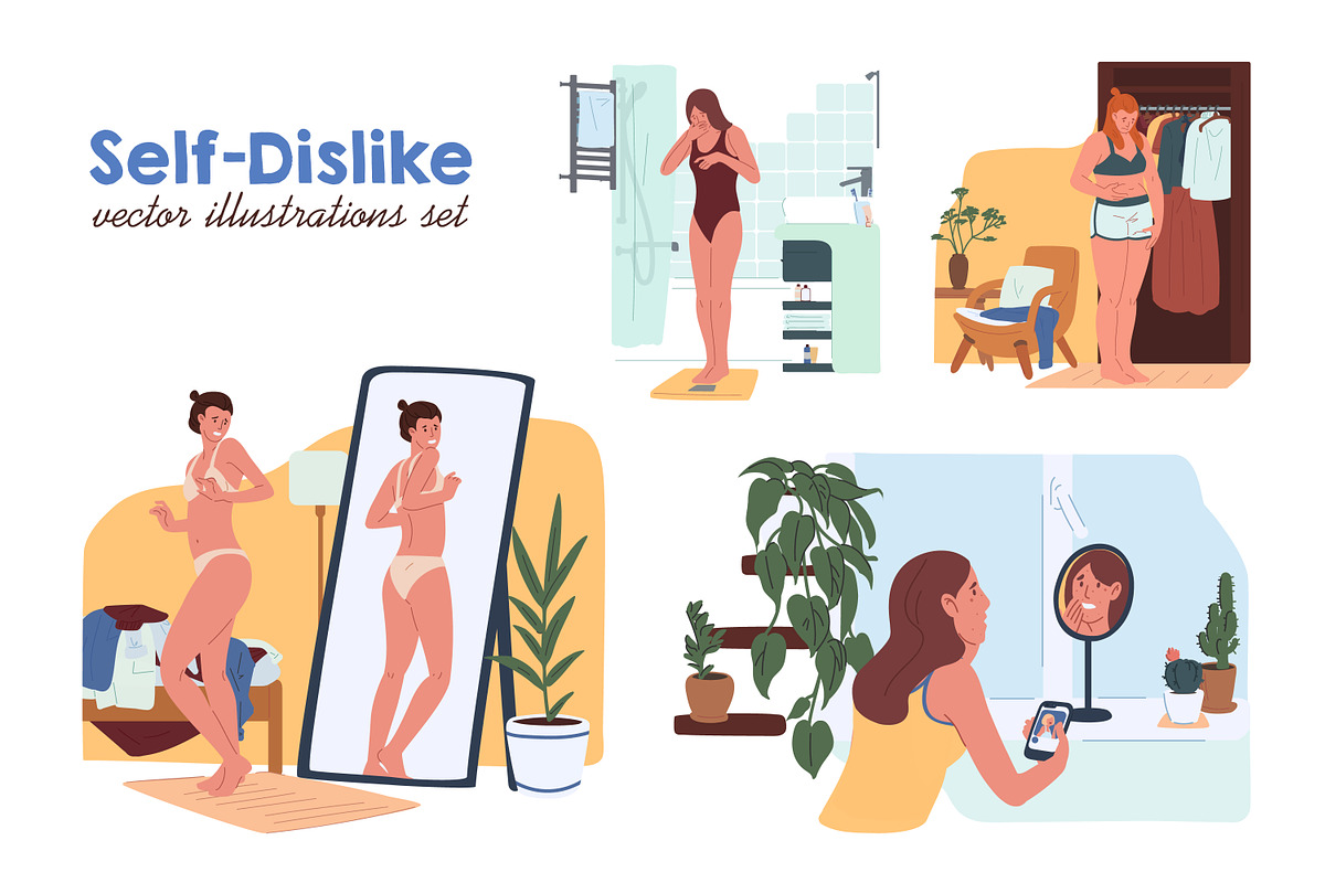Concept of self-dislike, self-hatred, a Person Illustration by Good Studio (Photo 1 of 4)