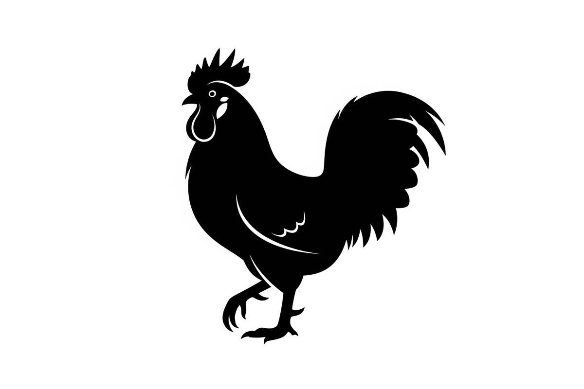 Rooster Chicken Silhouette Vector Bu, an Illustration by Designs_River (Photo 40 of 51)
