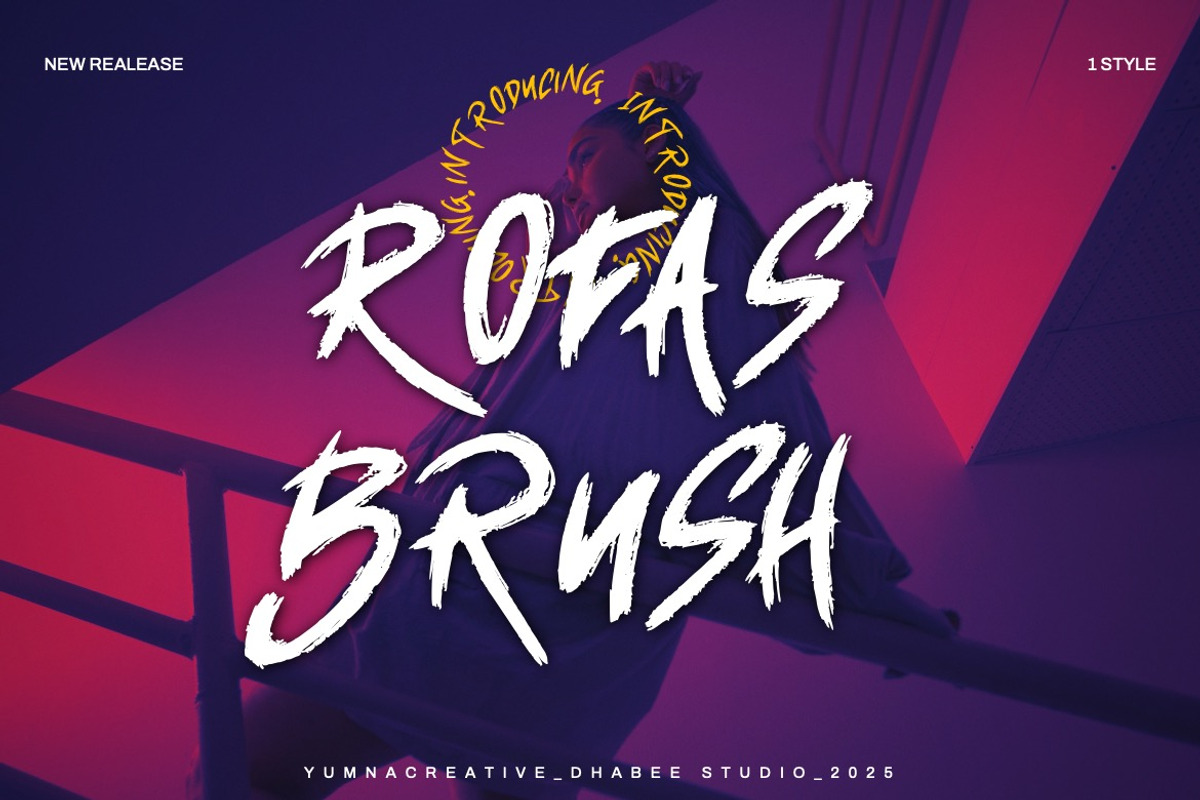 Rofas Brush - Dry Brush Font, a Handwritten Font by Dhabee (Photo 1 of 15)