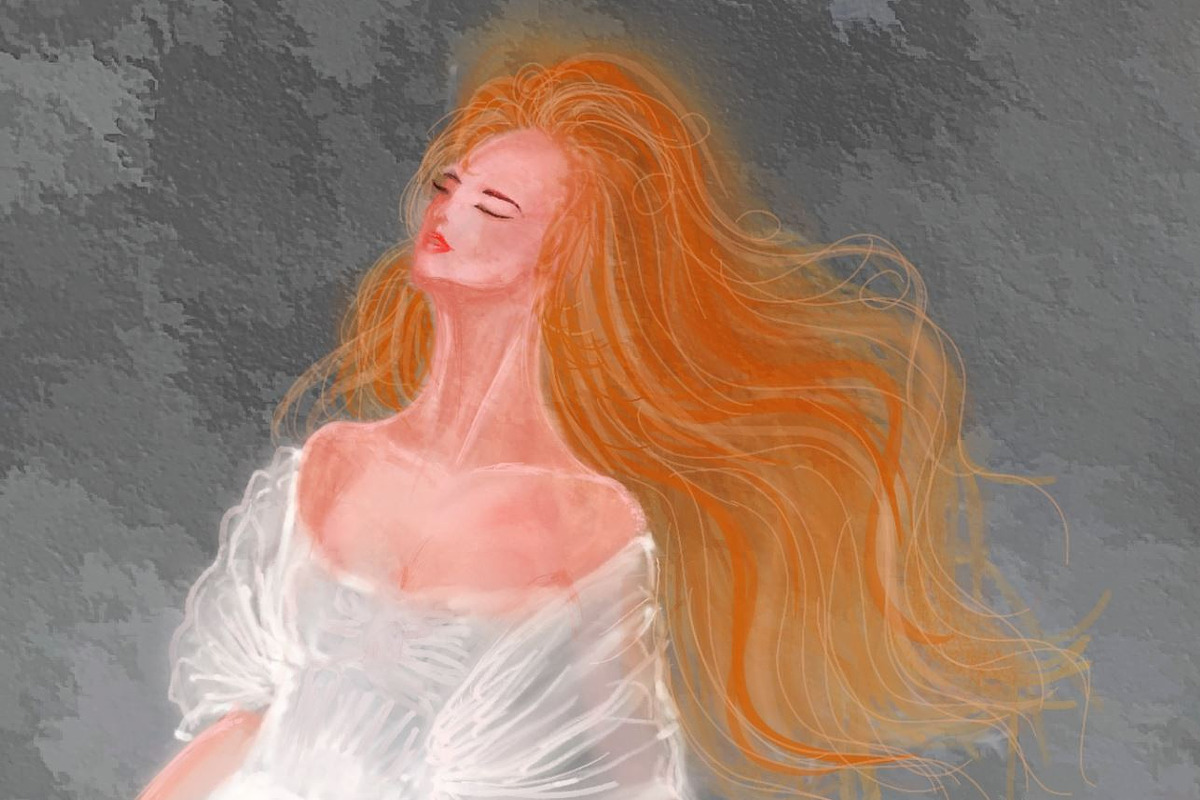 Graceful Women in White Dresses, a Person Illustration by tranyenhanu (Photo 3 of 3)