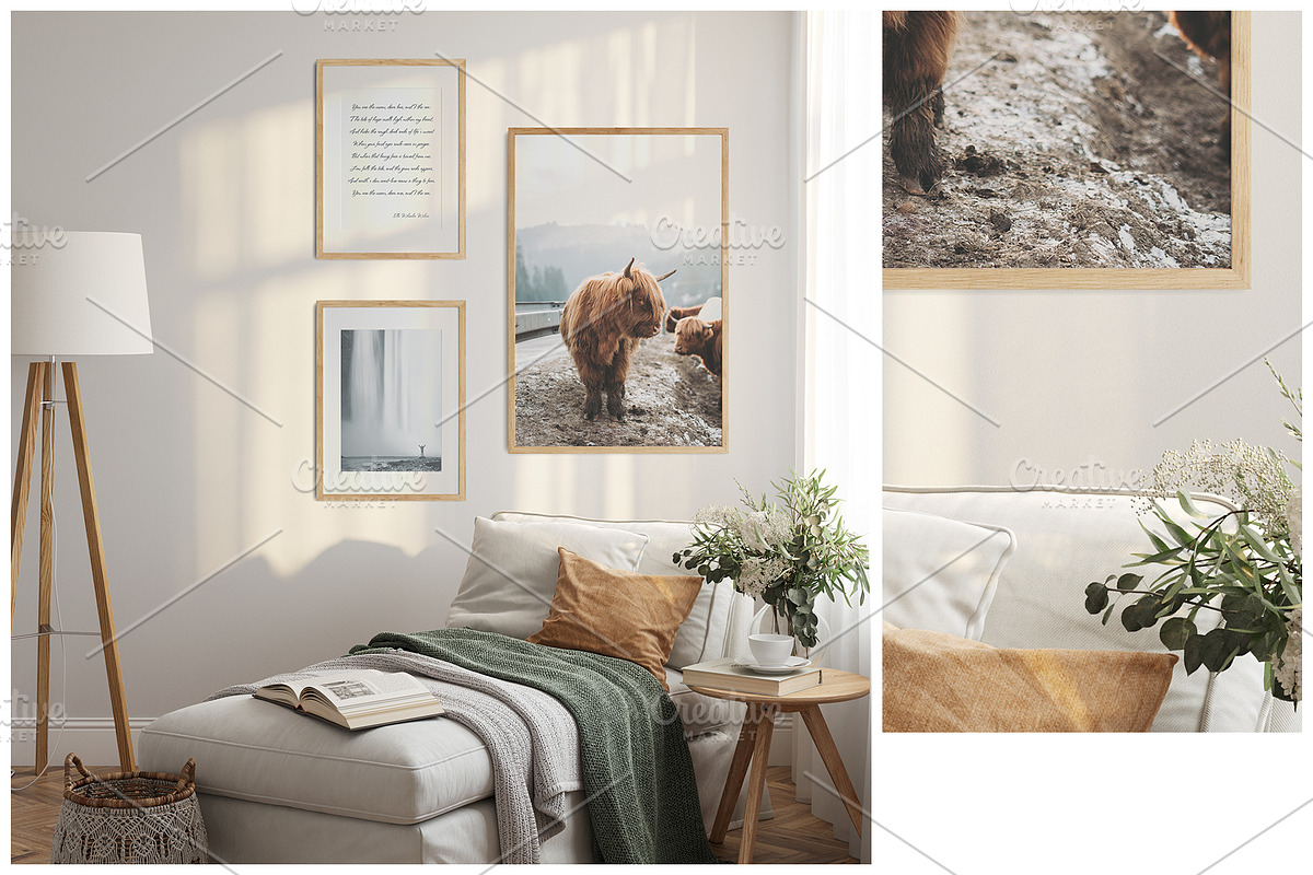 Frame & Wall Mockup Bundle, a Print Template by Yuri-U (Photo 18 of 25)