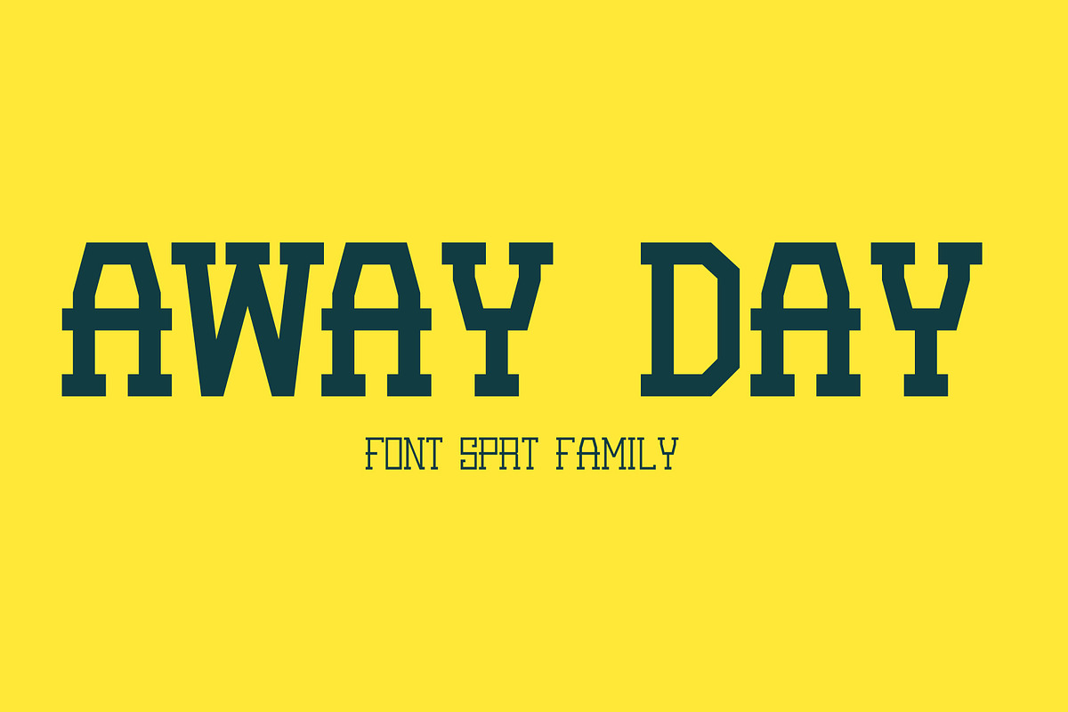 Away Day, a Slab Serif Font by Nian Keun Studio (Photo 1 of 10)