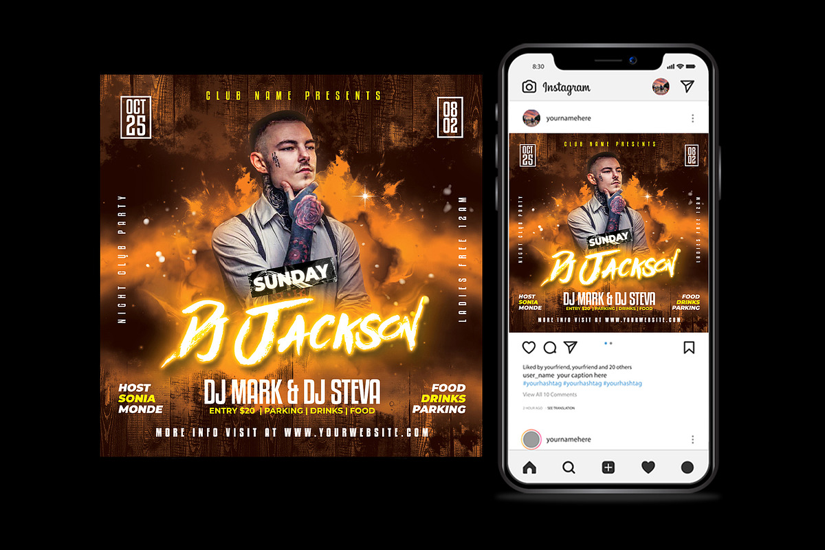 Club Party Flyer, a Flyer Template by StarPixles11 (Photo 2 of 2)