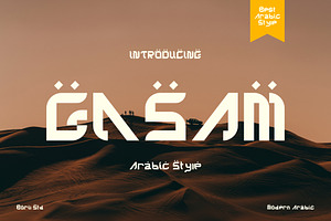 Gasam - Arabic Style Font, a Sans Serif Font by Boril Std
