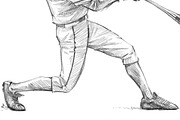 Sketchy baseball drawing set, an Illustration by RasterBird (Thumbnail 4 of 17)