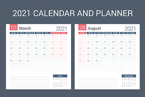 2021 Calendar And Planner