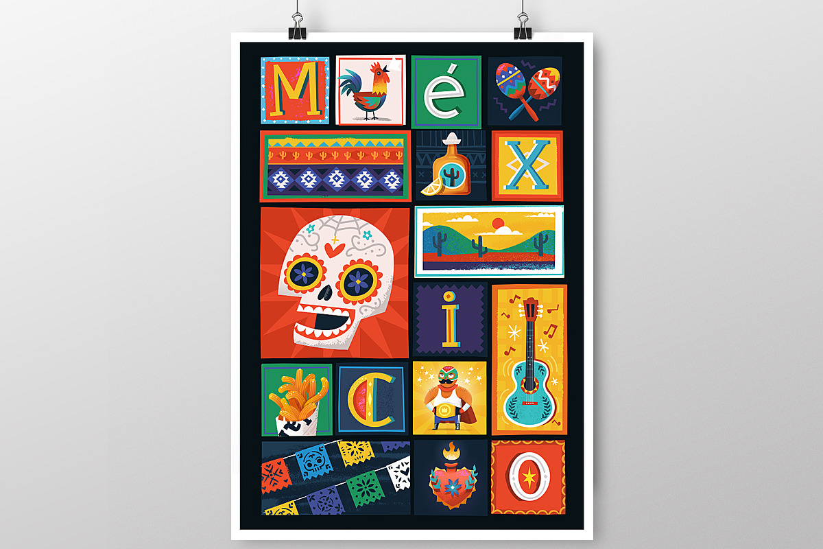 Mexico poster constructor, a Decorative Illustration by Moonery's (Photo 2 of 5)