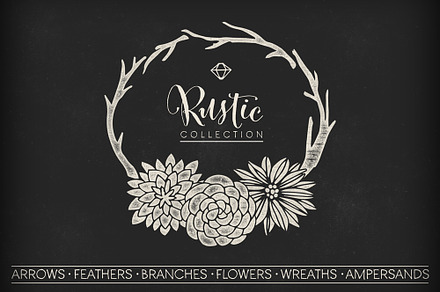 Handsketched Rustic elements