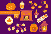 Halloween light clipart & patterns, a Seasonal Illustration by Carpet Tapete Pretzel (Thumbnail 4 of 14)