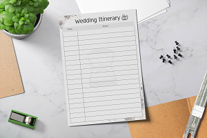 Wedding Itinerary, Wedding Budget