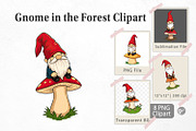 Gnome in the Forest Clipart, a Graphic by Artnoy (Thumbnail 1 of 5)