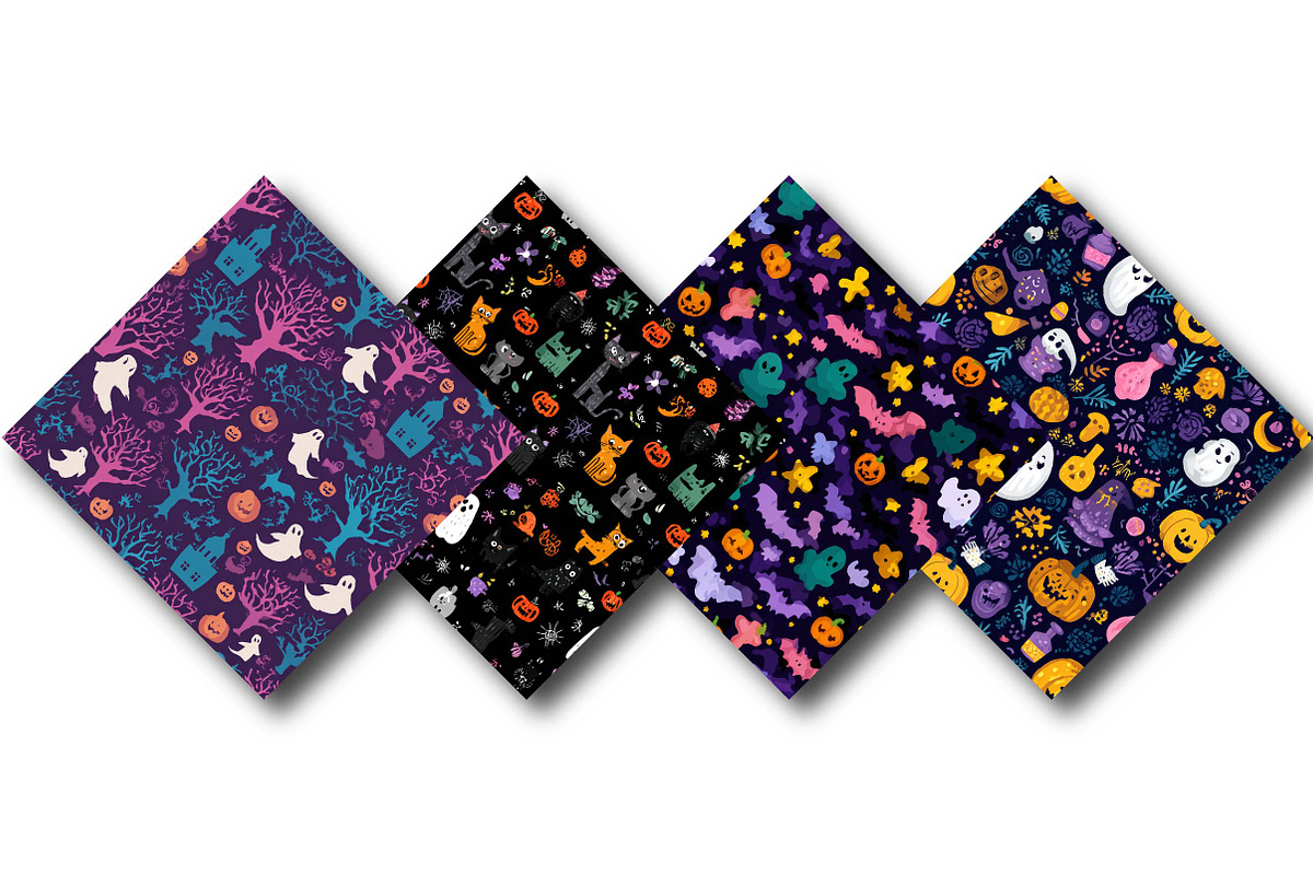 Halloween Digital Paper, an Illustration by DreamPrint404 (Photo 2 of 4)