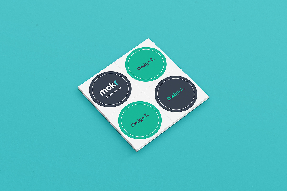 Sticker Mockup, a Merchandise Mockup by Mokr (Photo 2 of 12)