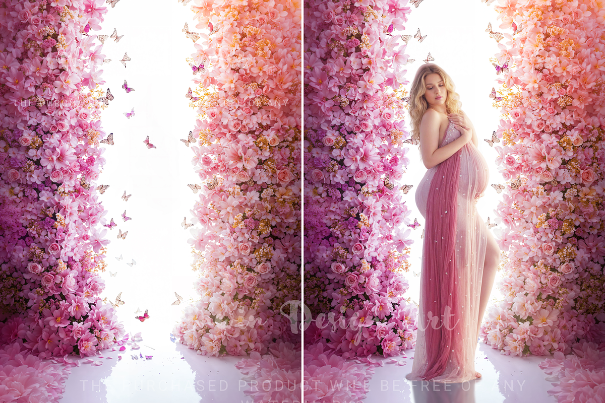 Butterflies Floral Backlit Backdrop, a Background Photo by Winwin Design Art (Photo 3 of 6)