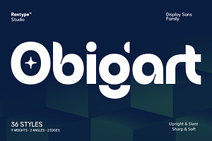 Obigart - Family Font, a Sans Serif Font by Rastype