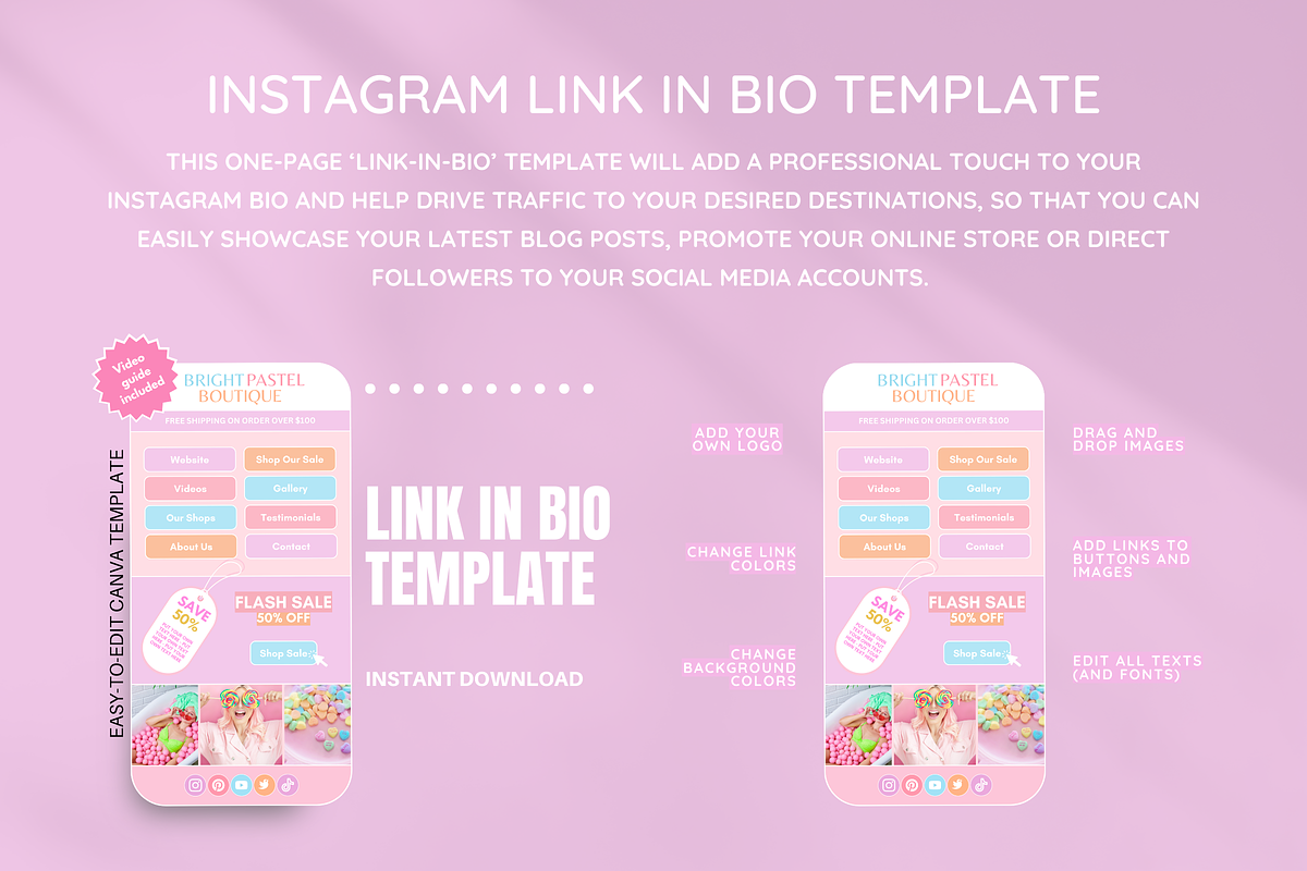 Bright Pastel Instagram Mega Bundle preview 6