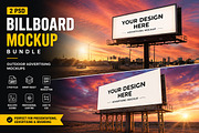 2 Large Outdoor Billboard Mockup PSD, an Advertising Mockup by 3d_model_tifotizi (Thumbnail 1 of 2)