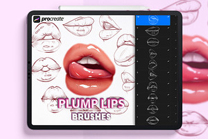 Procreate Plump Lips Stamps