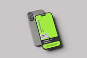 iPhone 16 Mockup, an iPhone Mockup by seramoe (Thumbnail 5 of 5)