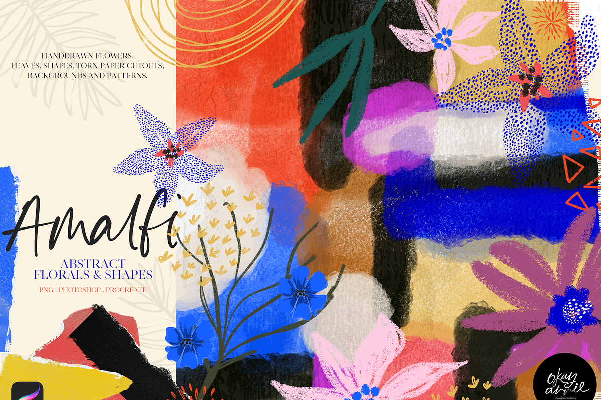 Amalfi: Abstract Floral & Shapes, a Brush Add-On by OkayAnnie Designs (Photo 1 of 15)
