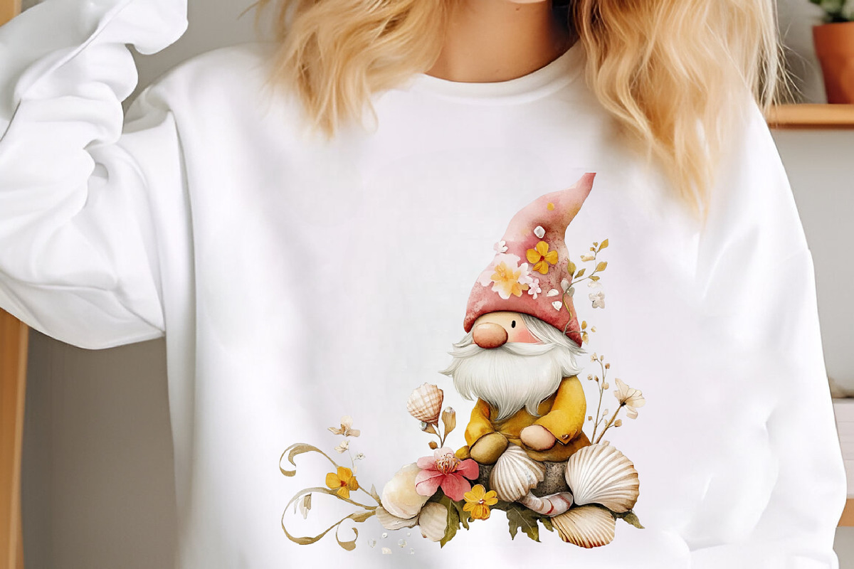 Watercolor Beach Gnome Clipart, an Illustration by designcity5 (Photo 4 of 5)