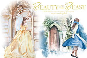 Beauty And The Beast Clipart Set