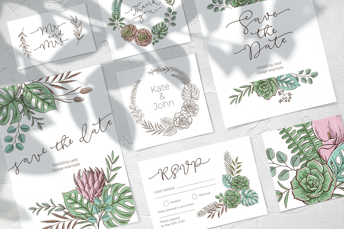 Tropical floral set | 105 elements!, an Object Illustration by bariskina (Photo 11 of 14)